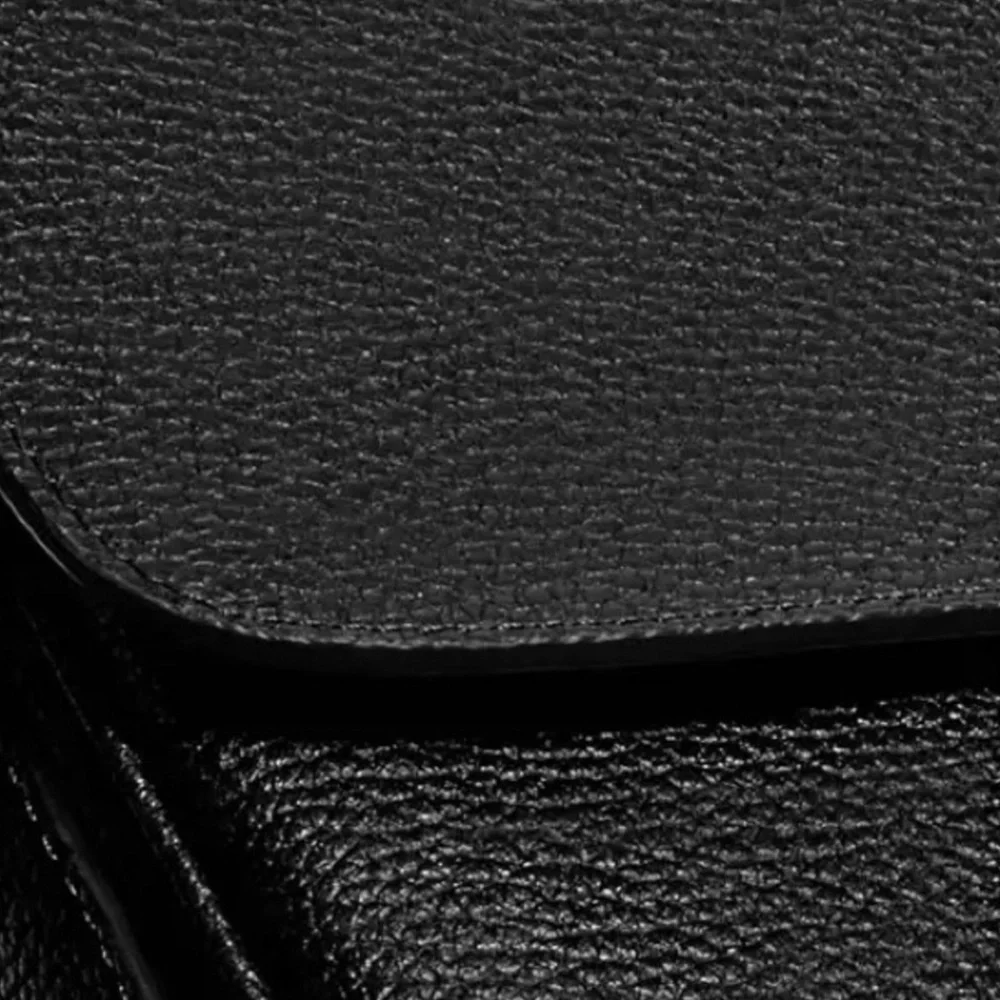 Coach Cassie Black Pebble Leather Top Handle Crossbody Messenger Turn-lock Bag